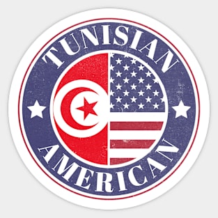 Proud Tunisian-American Badge - Tunisia Flag Sticker